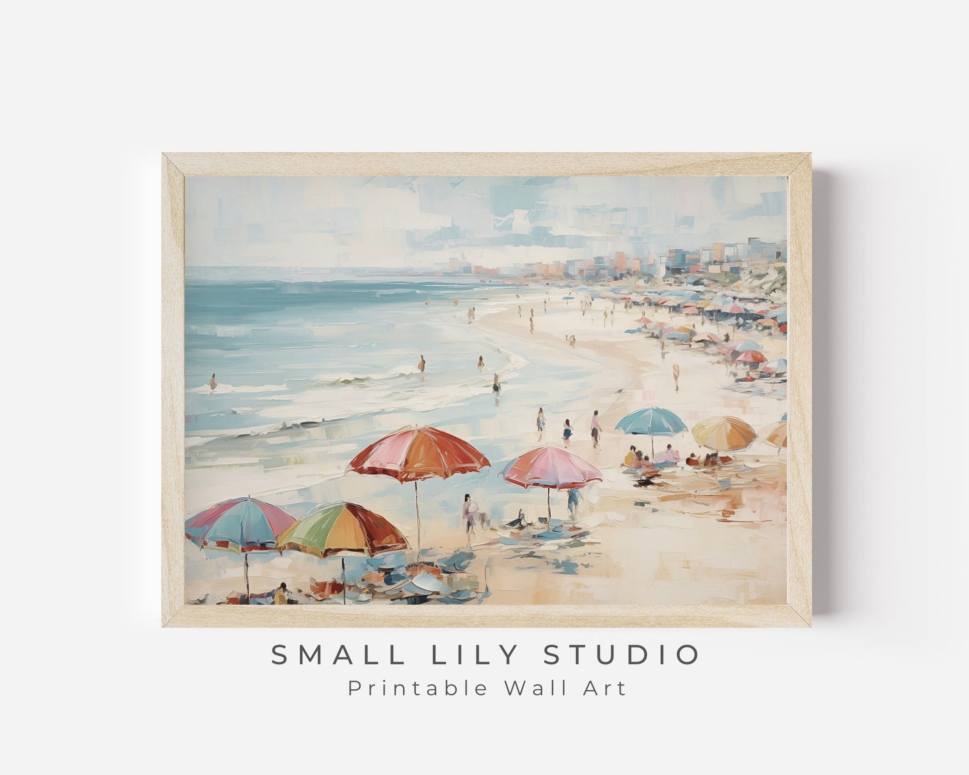 Summer Beach Umbrellas Printable Wall Art