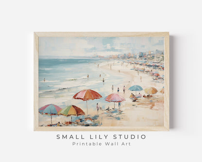 Summer Beach Umbrellas Printable Wall Art