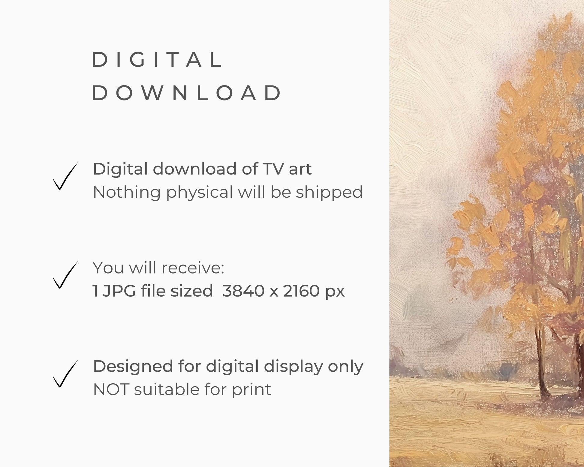 Fall Autumn Trees Frame TV Art