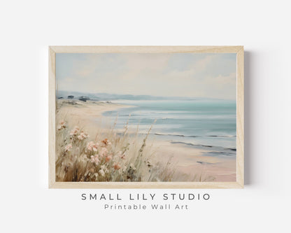 Coastal Beach Flowers Printable Wall Art