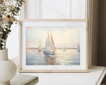 Summer Sailboats Printable Wall Art