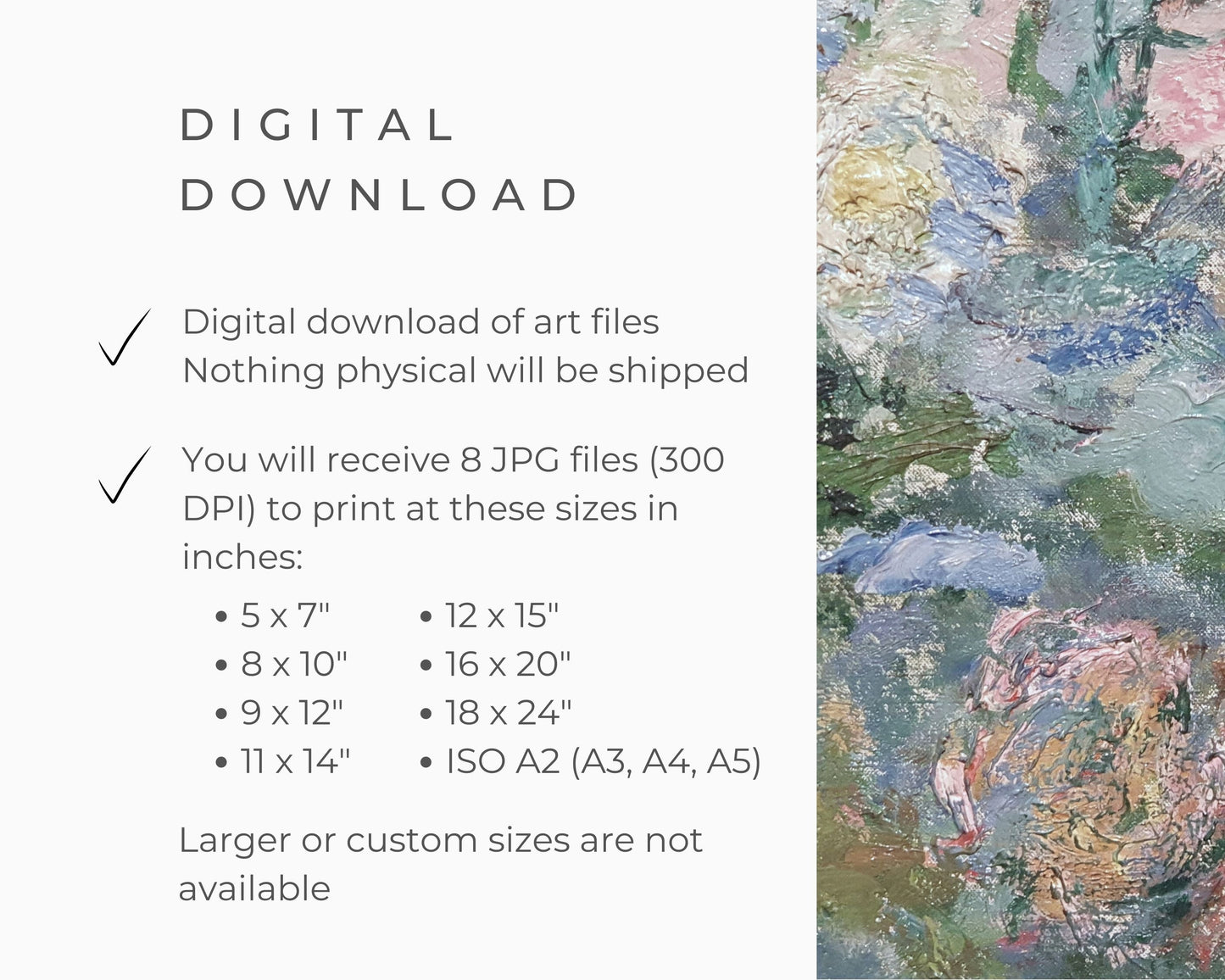 Abstract Textured Floral Printable Wall Art