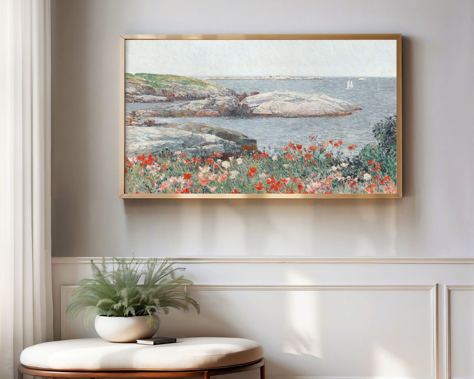 Poppies By The Sea Frame TV Art