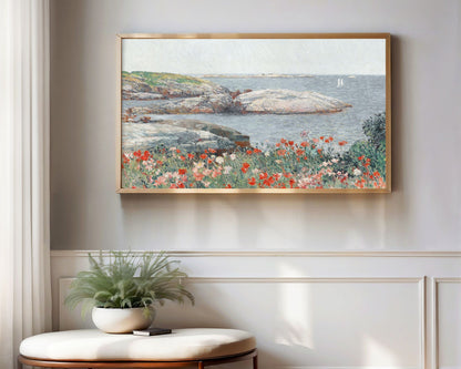 Poppies By The Sea Frame TV Art
