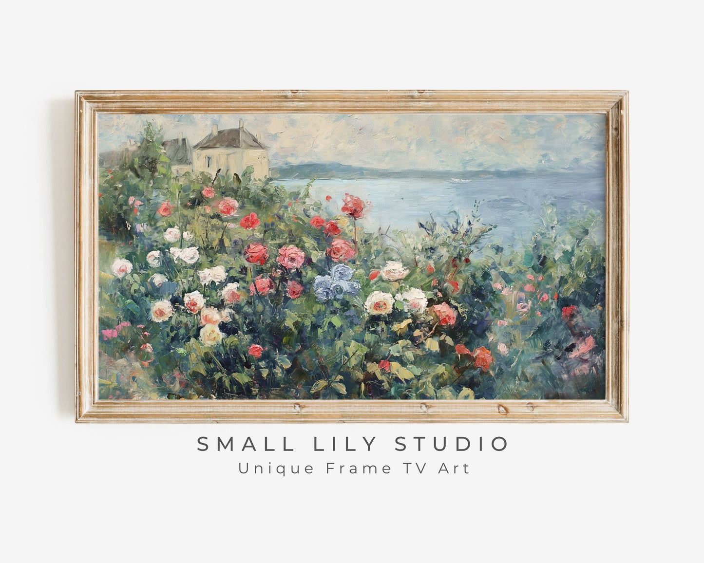Rose Garden by the Sea Frame TV Art