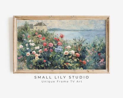 Rose Garden by the Sea Frame TV Art