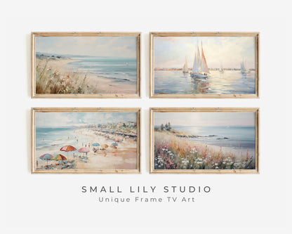 Summer Coastal Frame TV Art Bundle