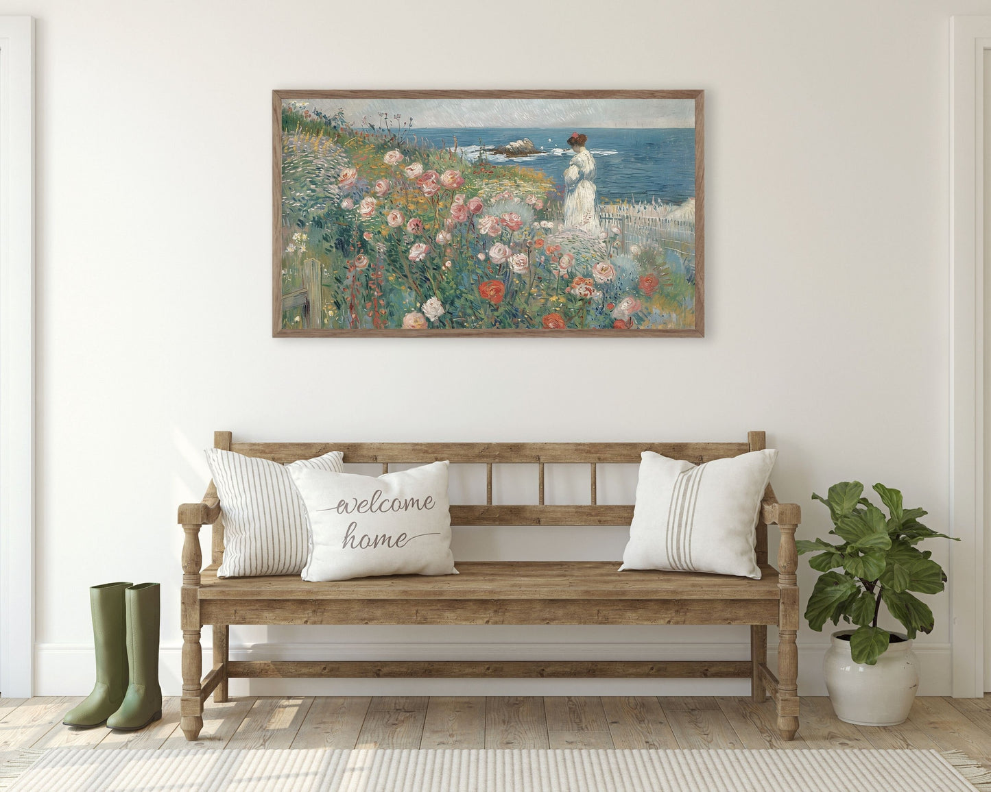 Rose Garden By The Sea Frame TV Art