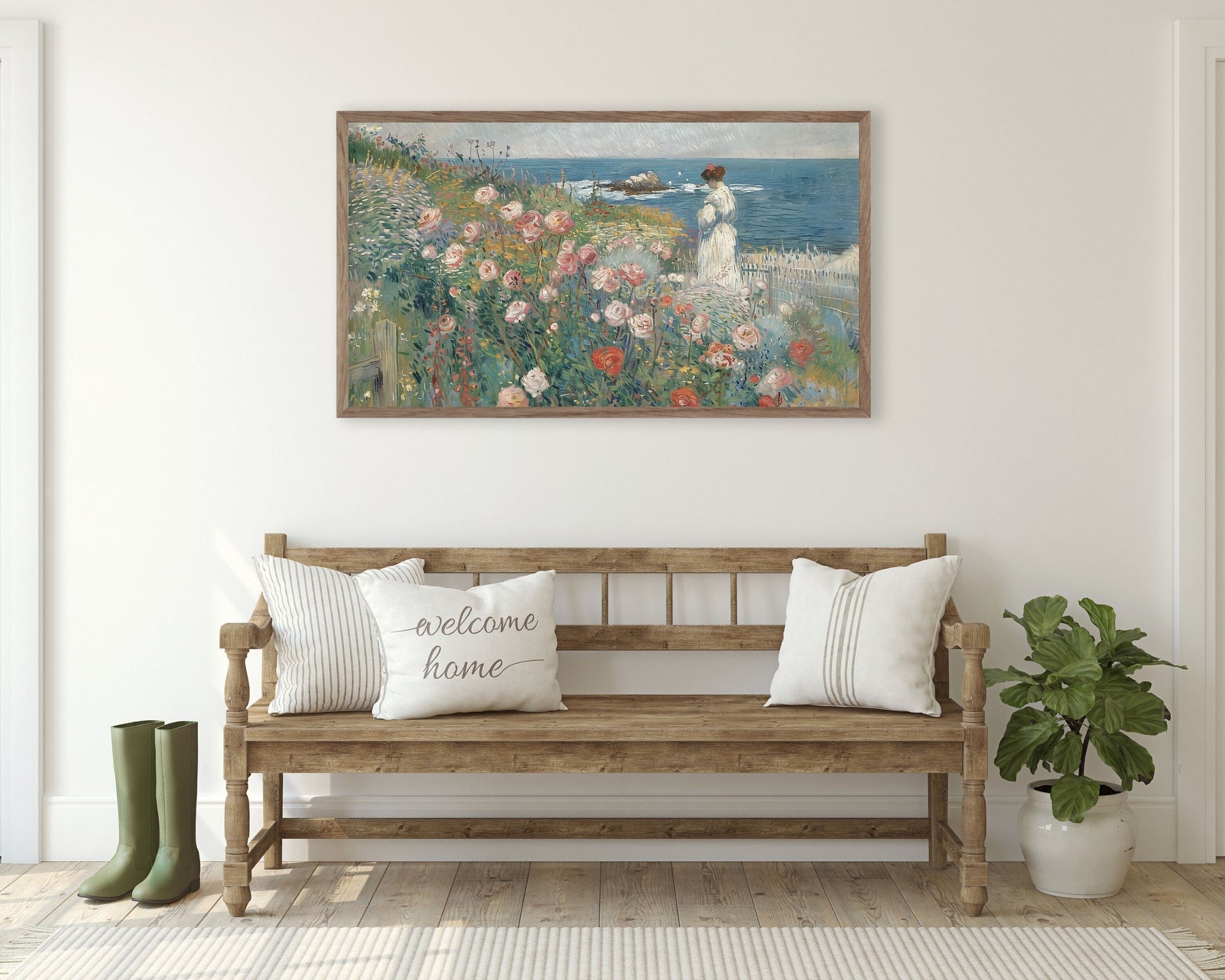 Rose Garden By The Sea Frame TV Art