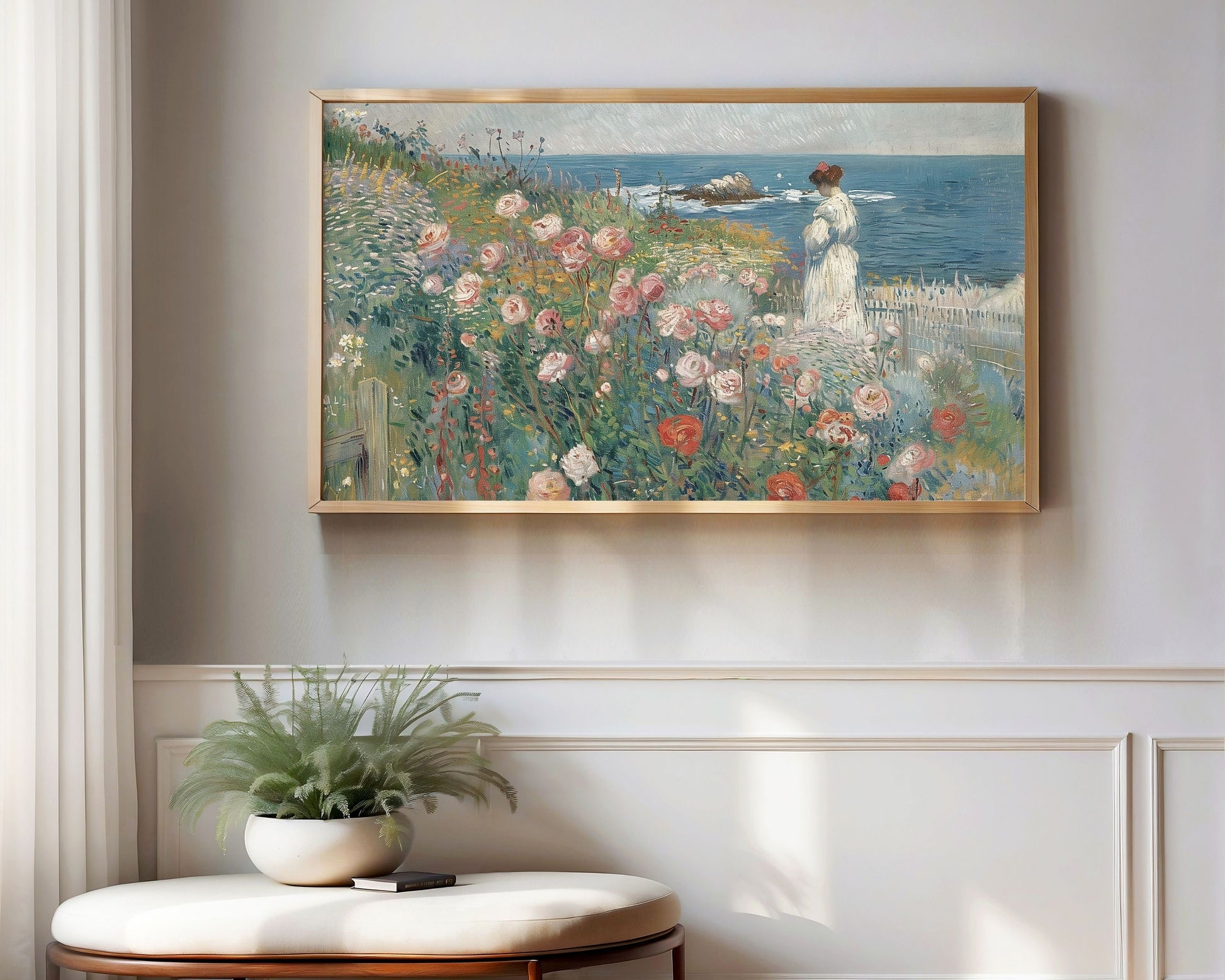 Rose Garden By The Sea Frame TV Art