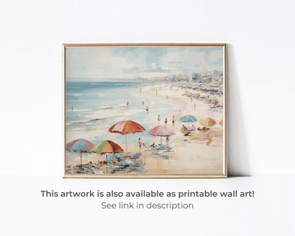 Summer Beach Umbrellas Frame TV Art