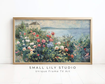 Rose Garden by the Sea Frame TV Art