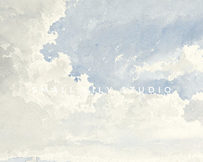 Clouds and Blue Sky Printable Wall Art