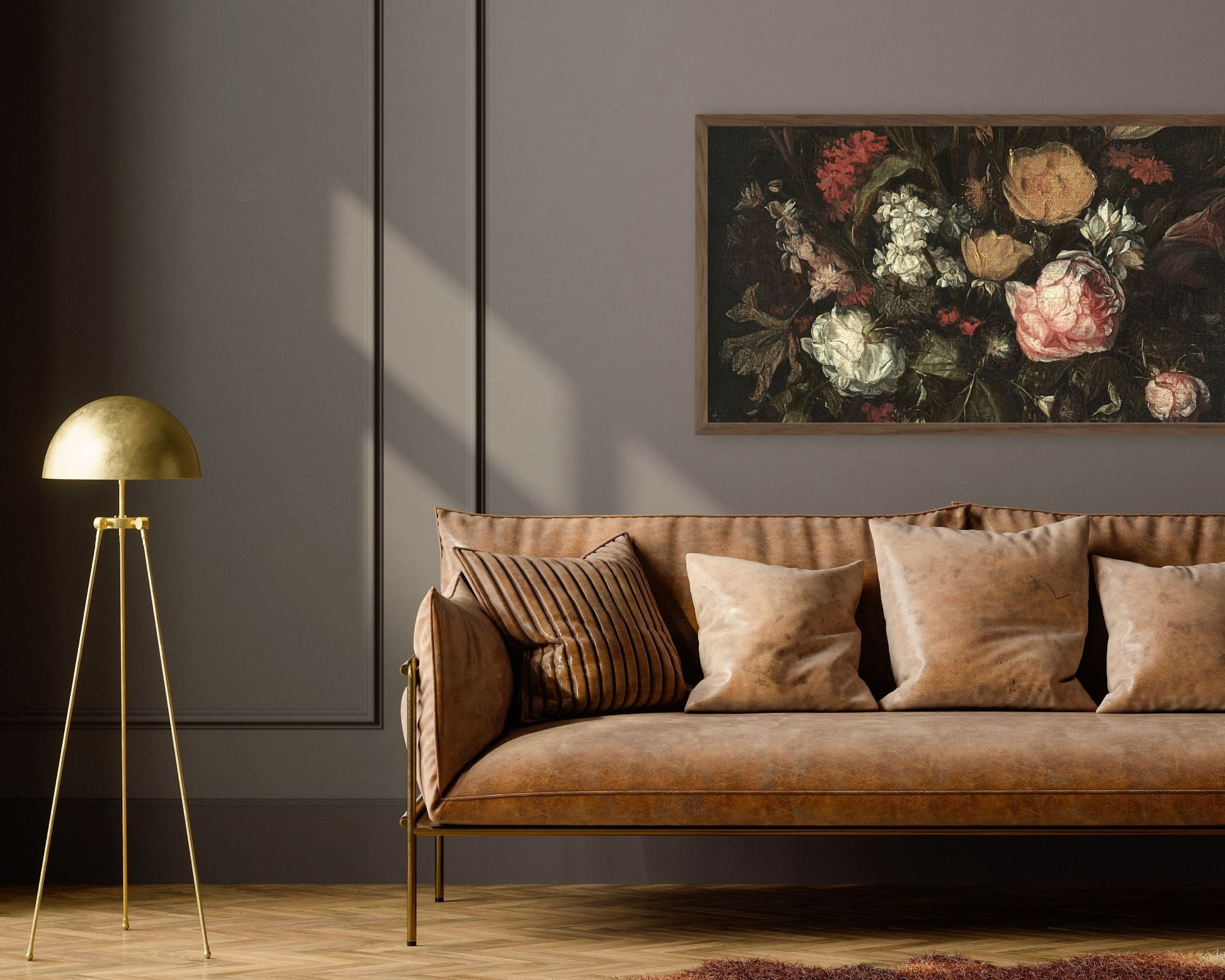 Vintage Moody Florals Frame TV Art