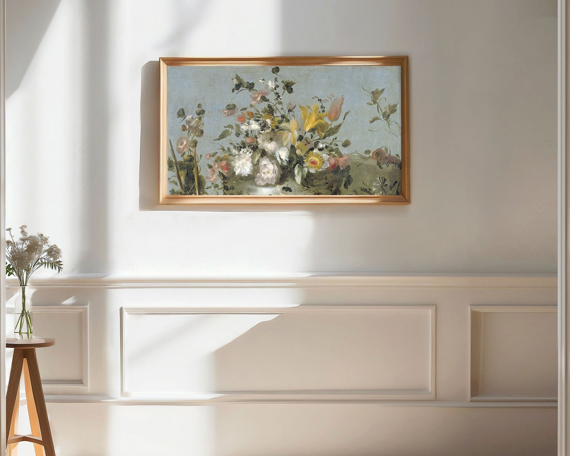 Floral Oil Painting Frame TV Art