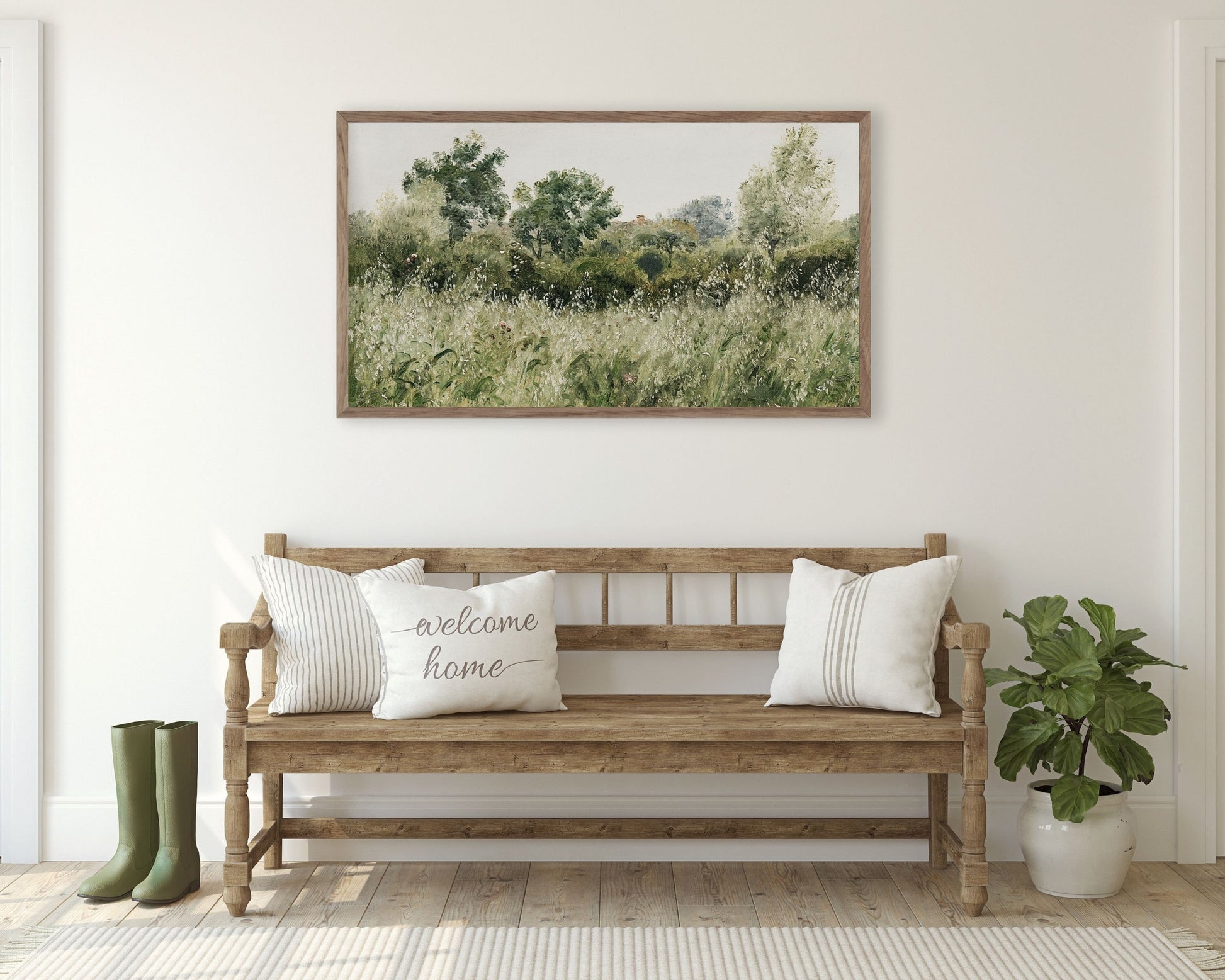 Green Grasses and Trees Frame TV Art