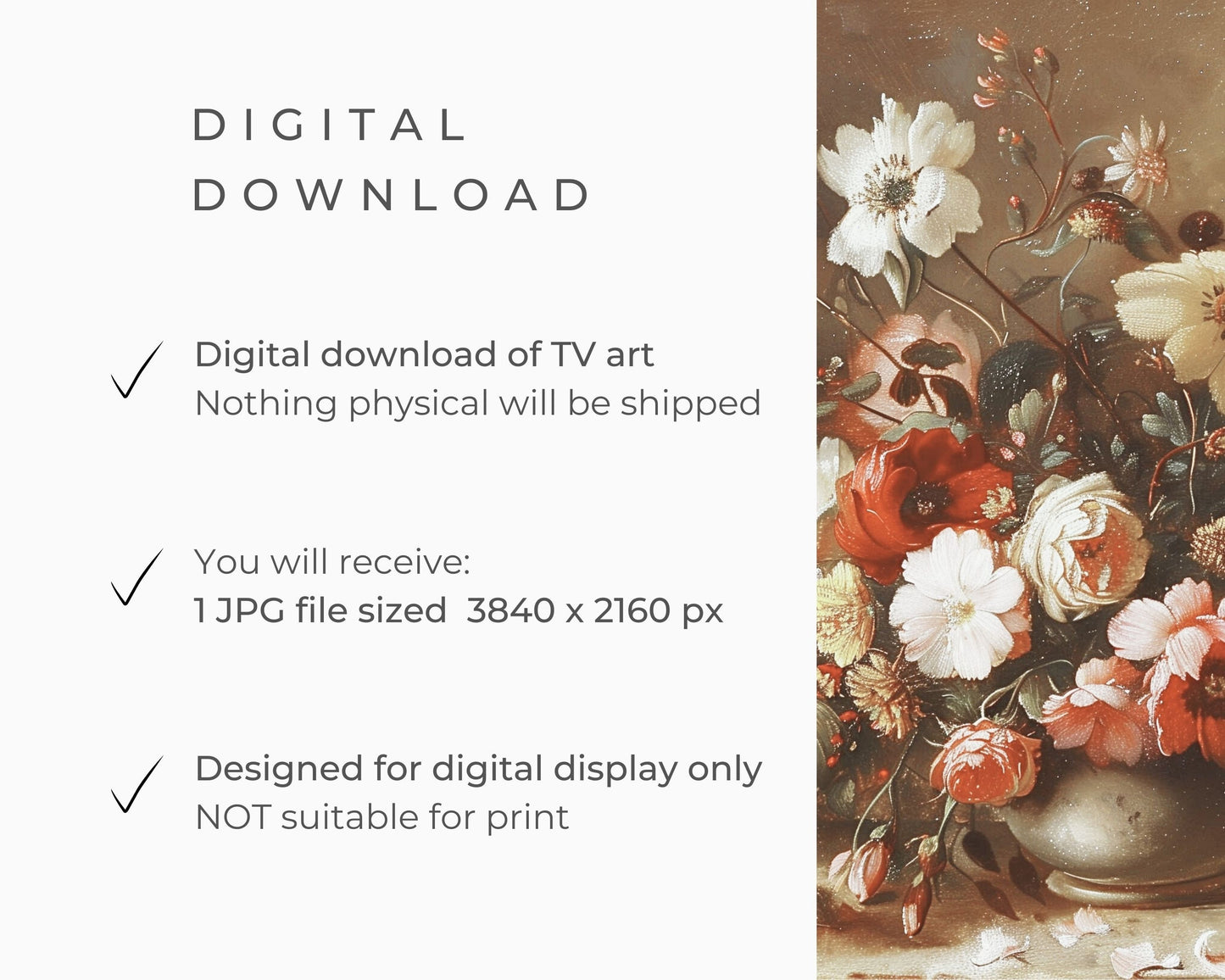 Moody Fall Florals Frame TV Art