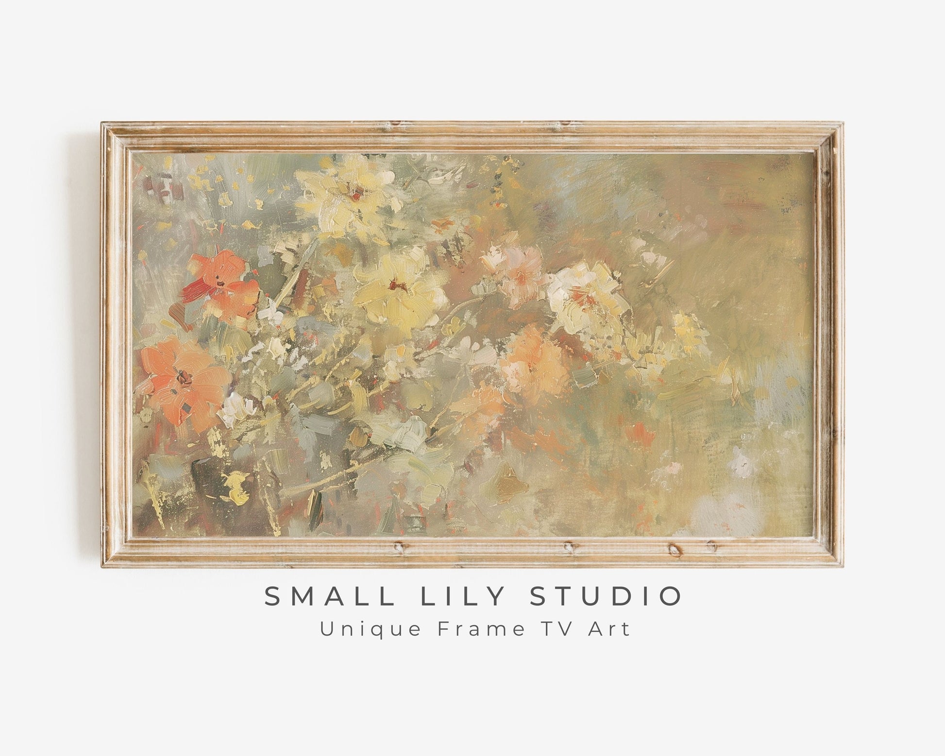 Fall Florals Soft Abstract Frame TV Art