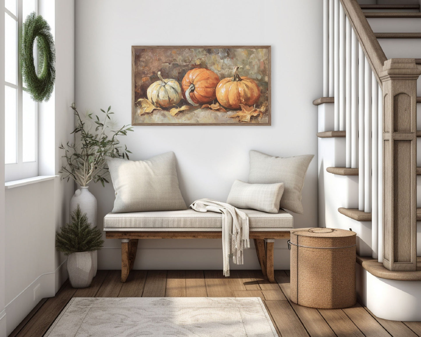 Rustic Pumpkins Fall Frame TV Art