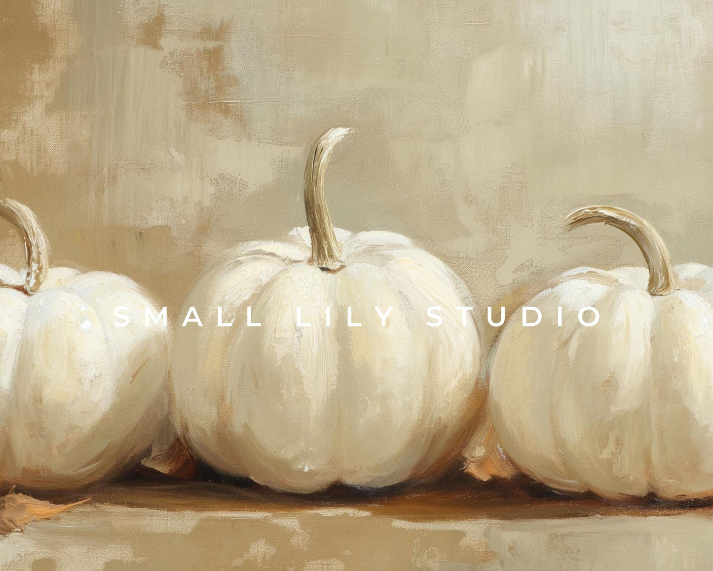 White Pumpkins Fall Frame TV Art