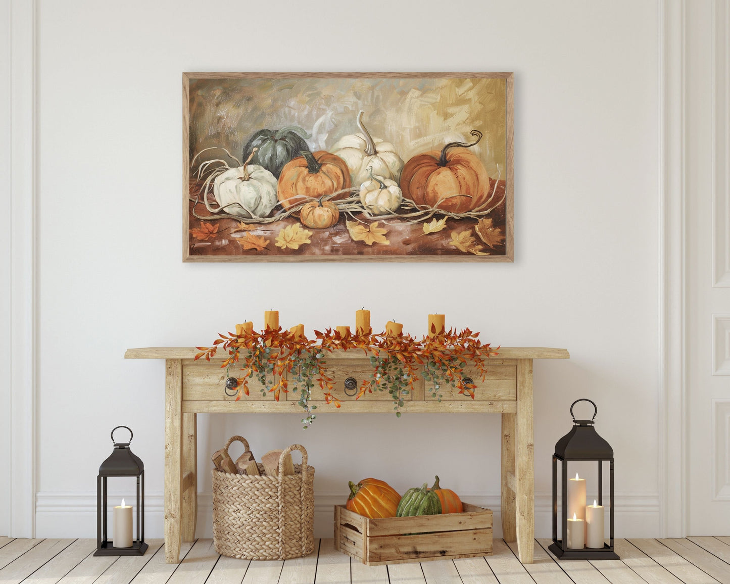 Pumpkin Harvest Painting Frame TV Art