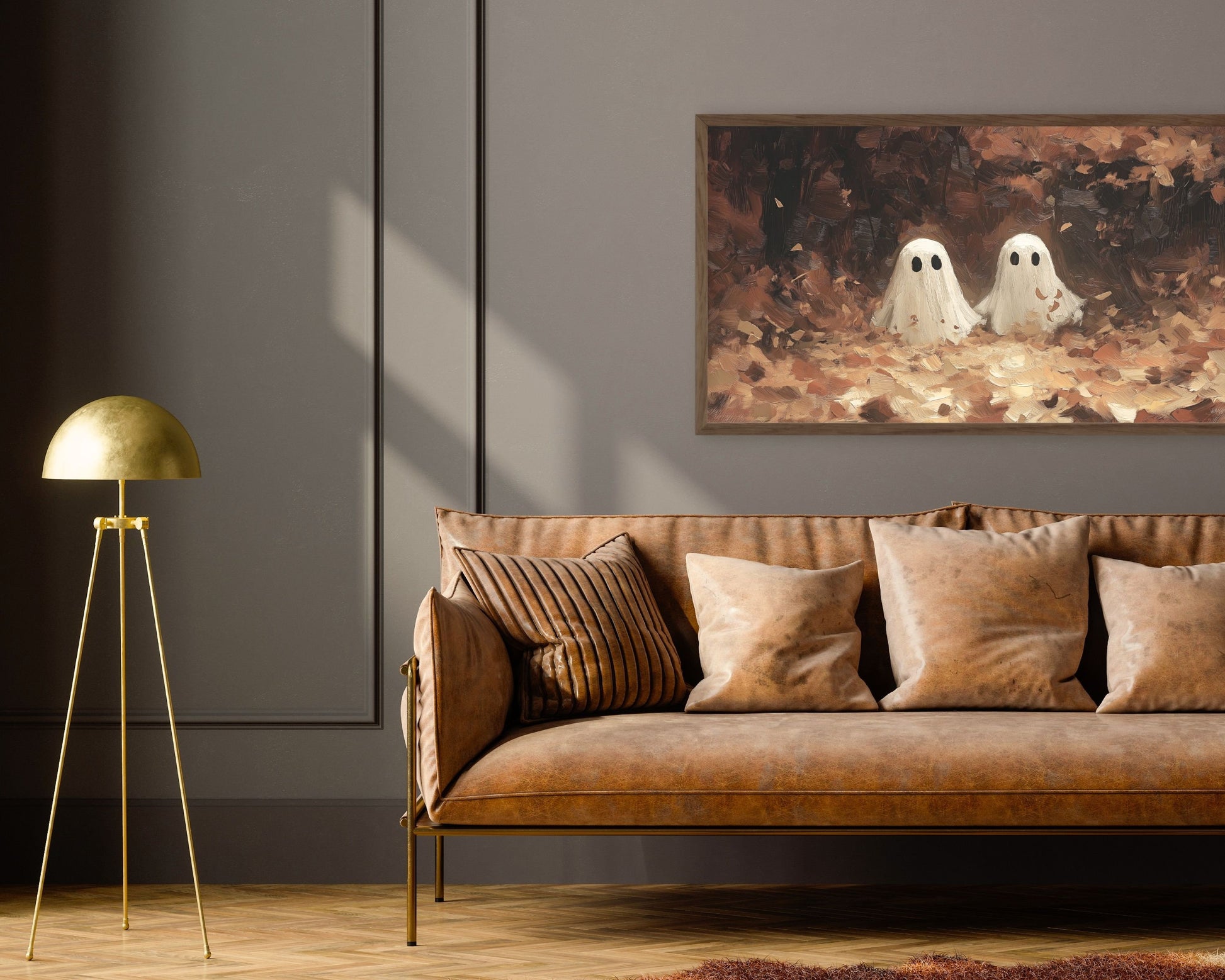 Tiny Ghosts in the Woods Halloween Frame TV Art