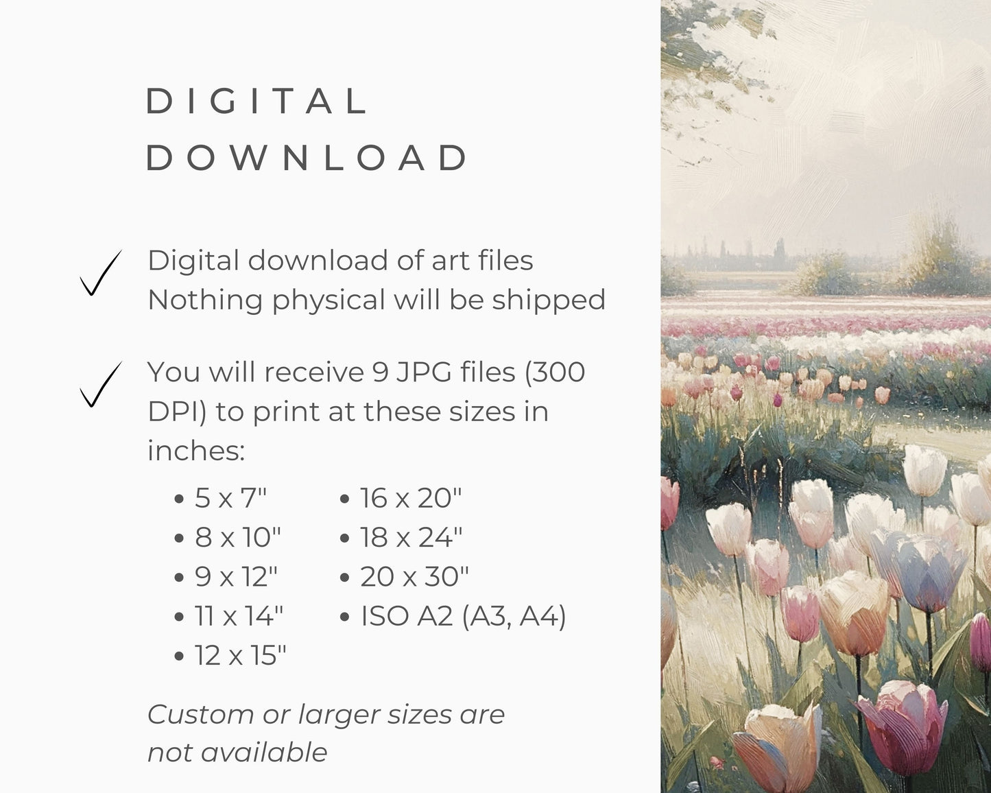 Tulip Landscape Printable Wall Art