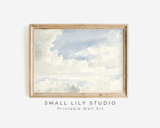 Clouds and Blue Sky Printable Wall Art