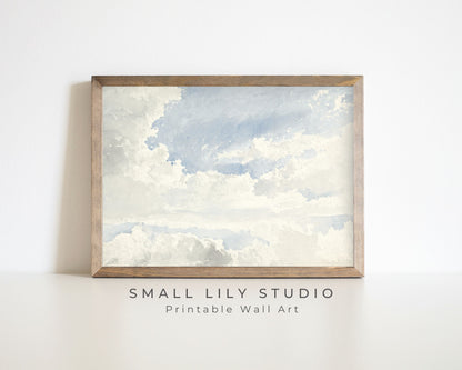 Clouds and Blue Sky Printable Wall Art