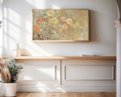 Fall Florals Soft Abstract Frame TV Art