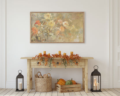 Fall Florals Soft Abstract Frame TV Art