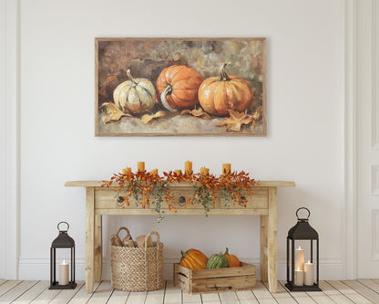 Rustic Pumpkins Fall Frame TV Art