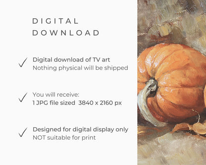 Rustic Pumpkins Fall Frame TV Art