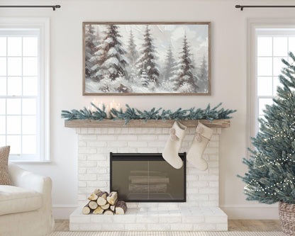 Winter Trees Christmas Frame TV Art