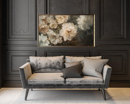 Abstract Florals Soft Blush Pink Frame TV Art