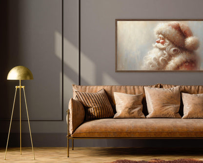 Neutral Santa Portrait Christmas Frame TV Art