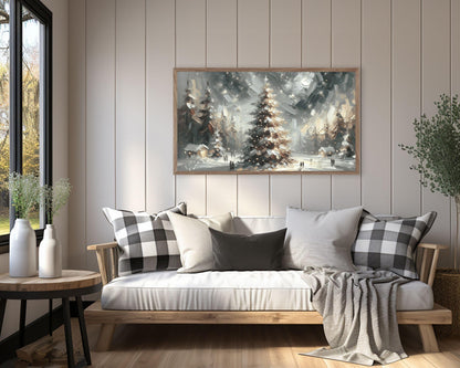 Winter Tree Abstract Frame TV Art