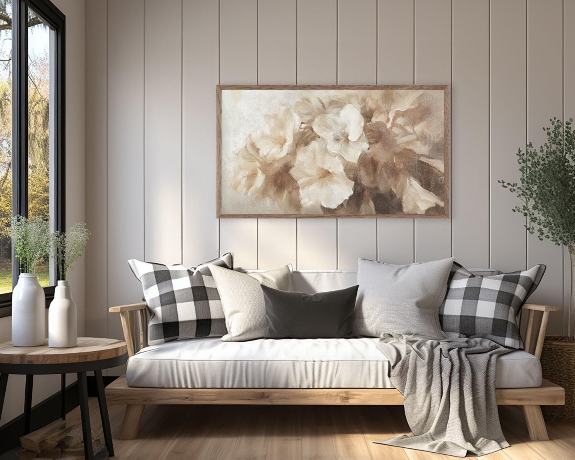 Abstract Fall Florals Frame TV Art