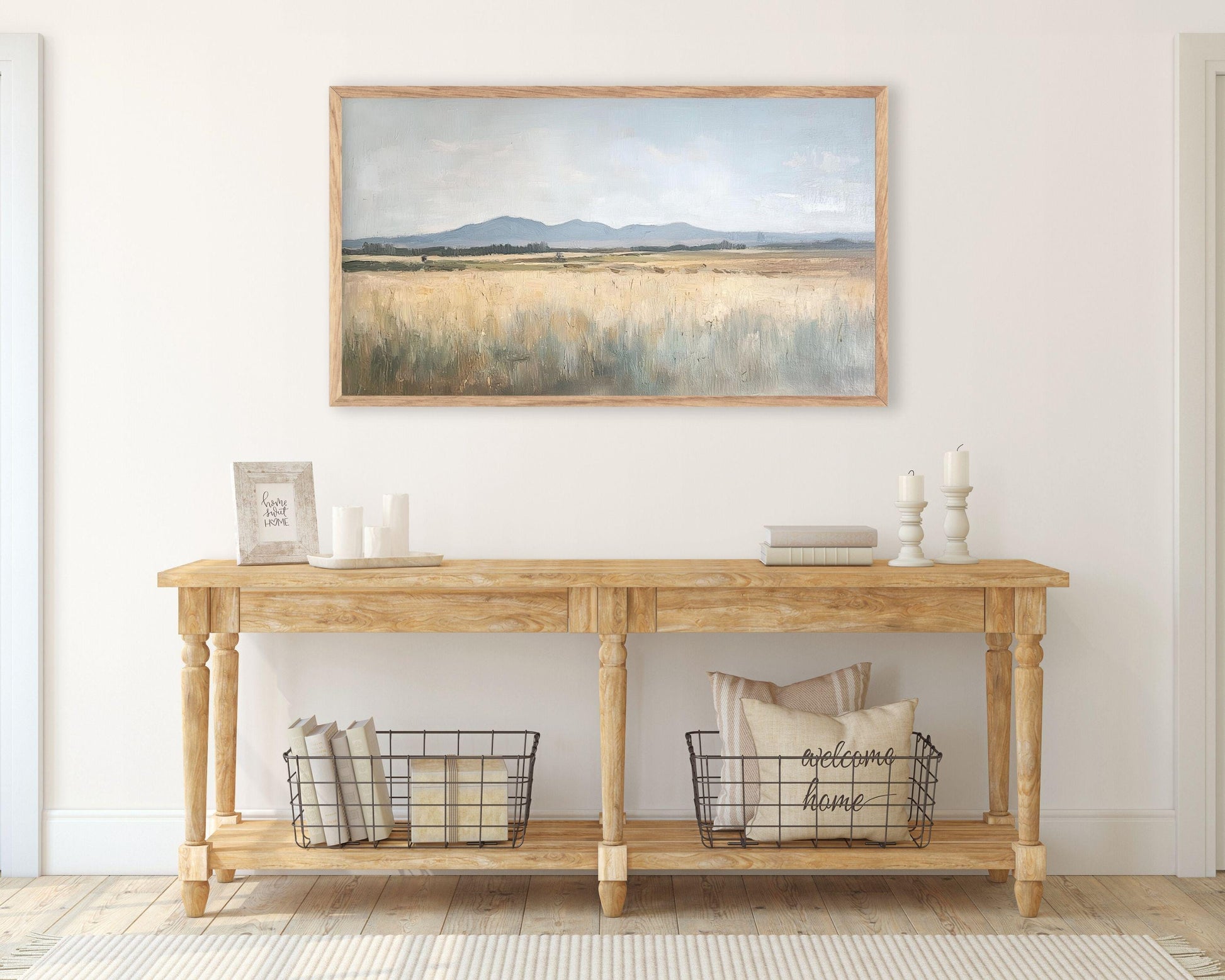 Minimalist Country Landscape Frame TV Art