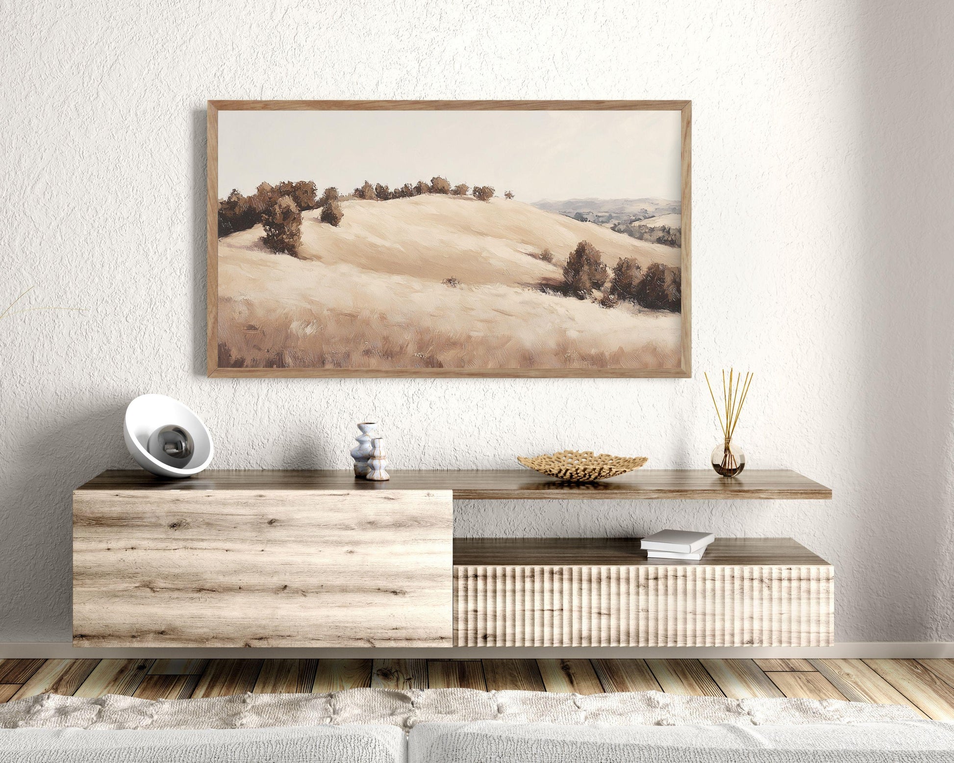 Rustic Country Landscape Frame TV Art