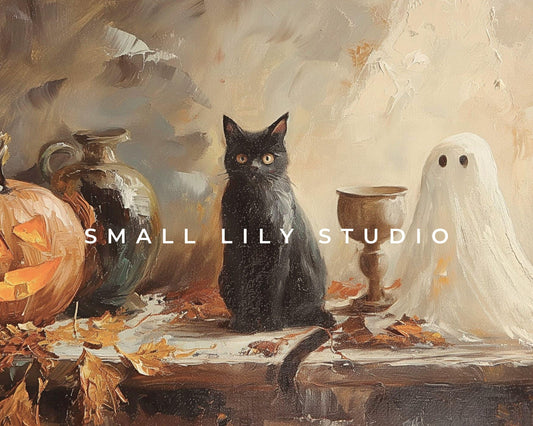 Halloween Frame TV Art Spooky Ghost Set of 16