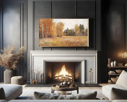 Fall Wildlflower Field Autumn Landscape Frame TV Art