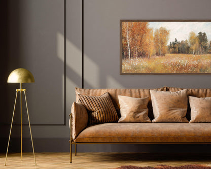 FRAME TV art Fall Wildlflower Field Autumn Landscape, Samsung Frame TV Art Fall Colors Vintage Style Painting Farmhouse Screensaver | TV510