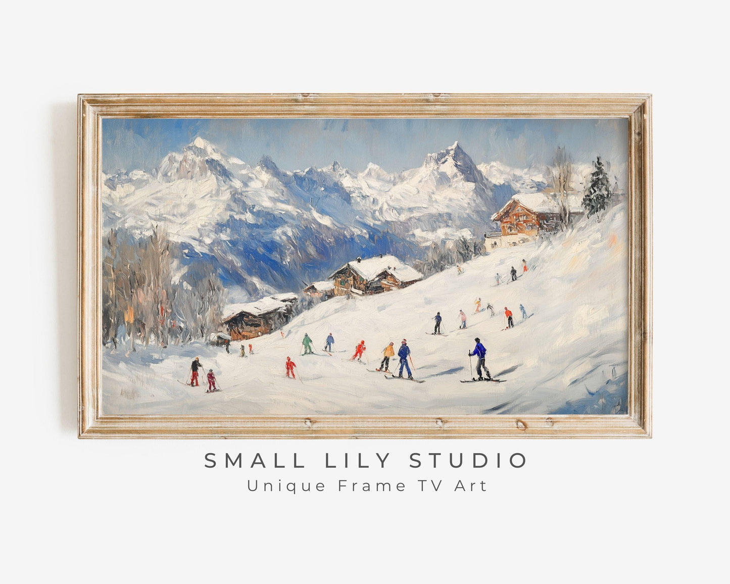 Skiing Holiday Frame TV Art