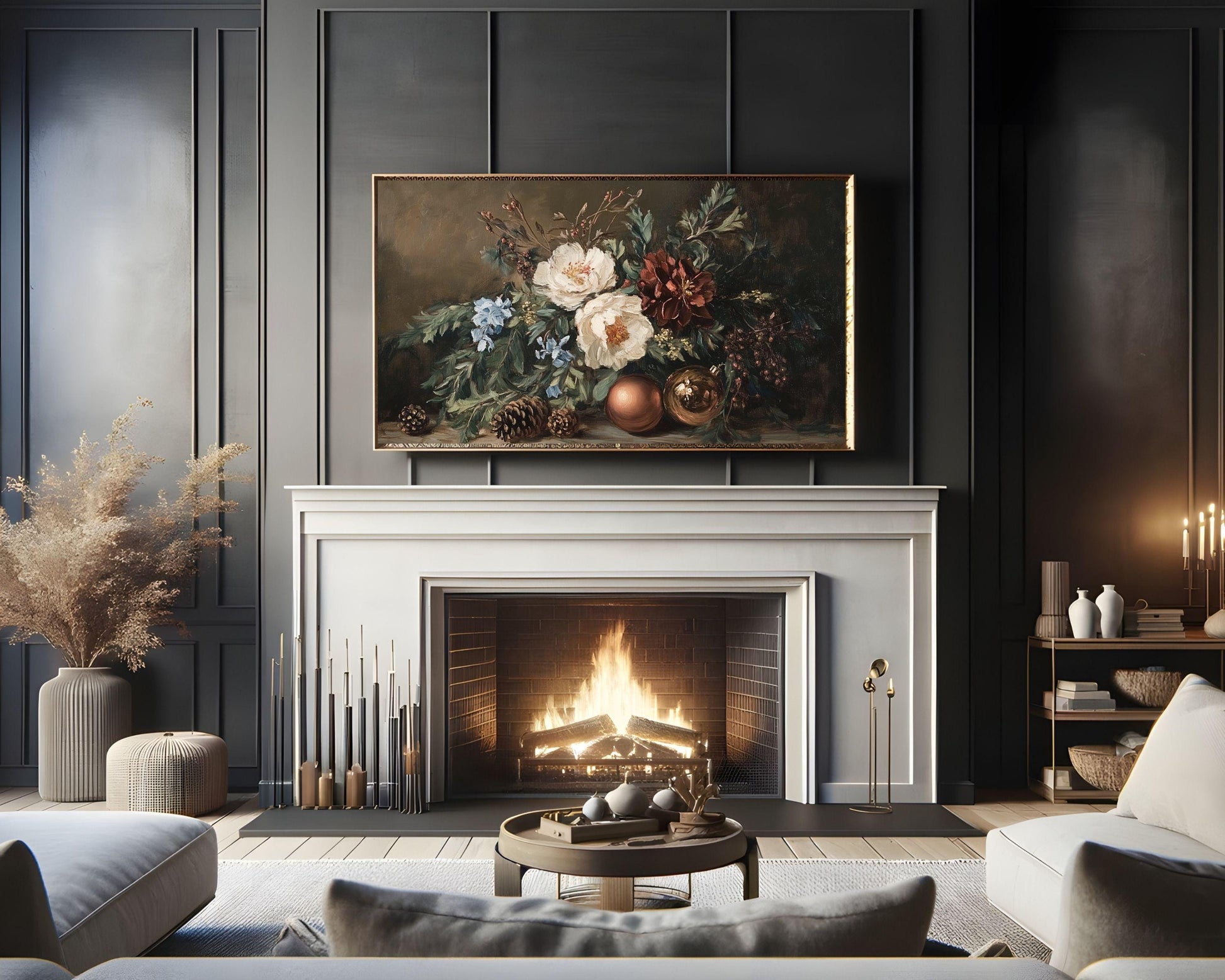 Moody Fall Florals Frame TV Art