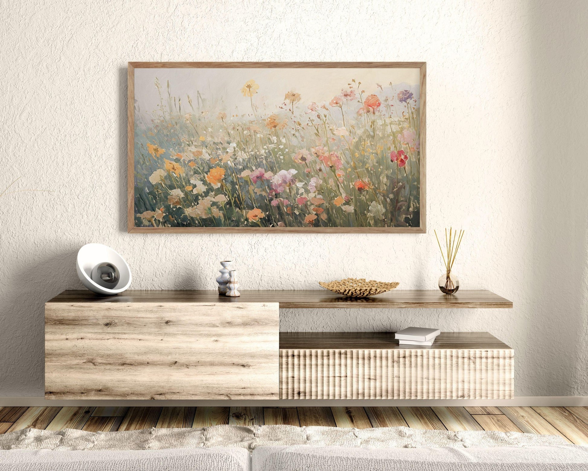 Summer Wildflower Field Frame TV Art