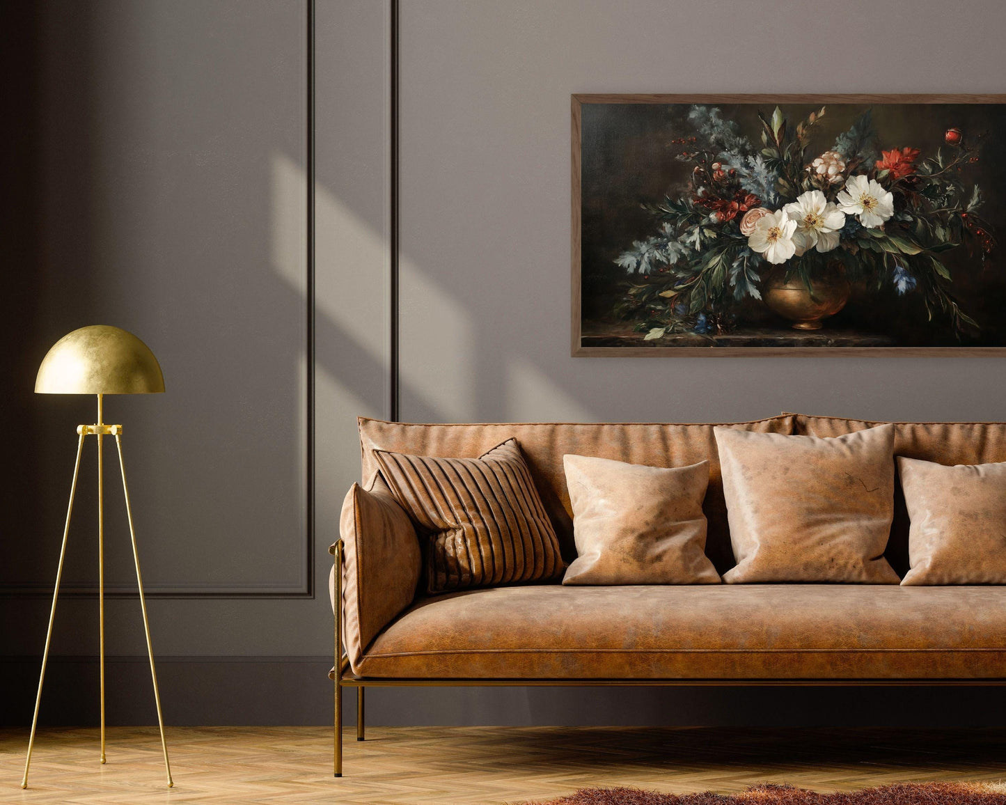 Moody Fall Floral Still Life Frame TV Art