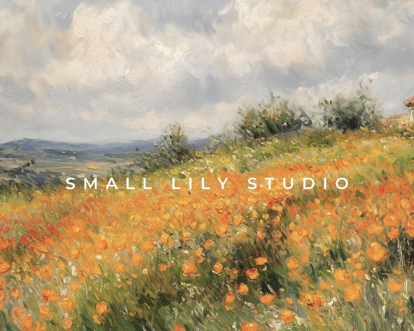 Fall Wildflower Field on a Hill Fall Frame TV Art