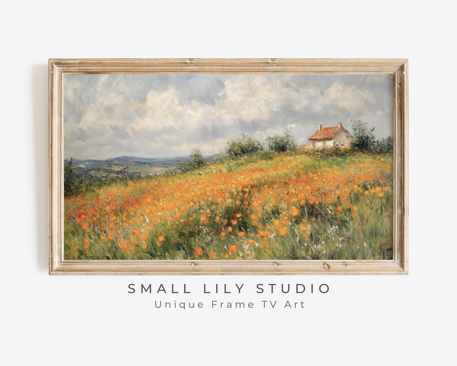 Fall Wildflower Field on a Hill Fall Frame TV Art