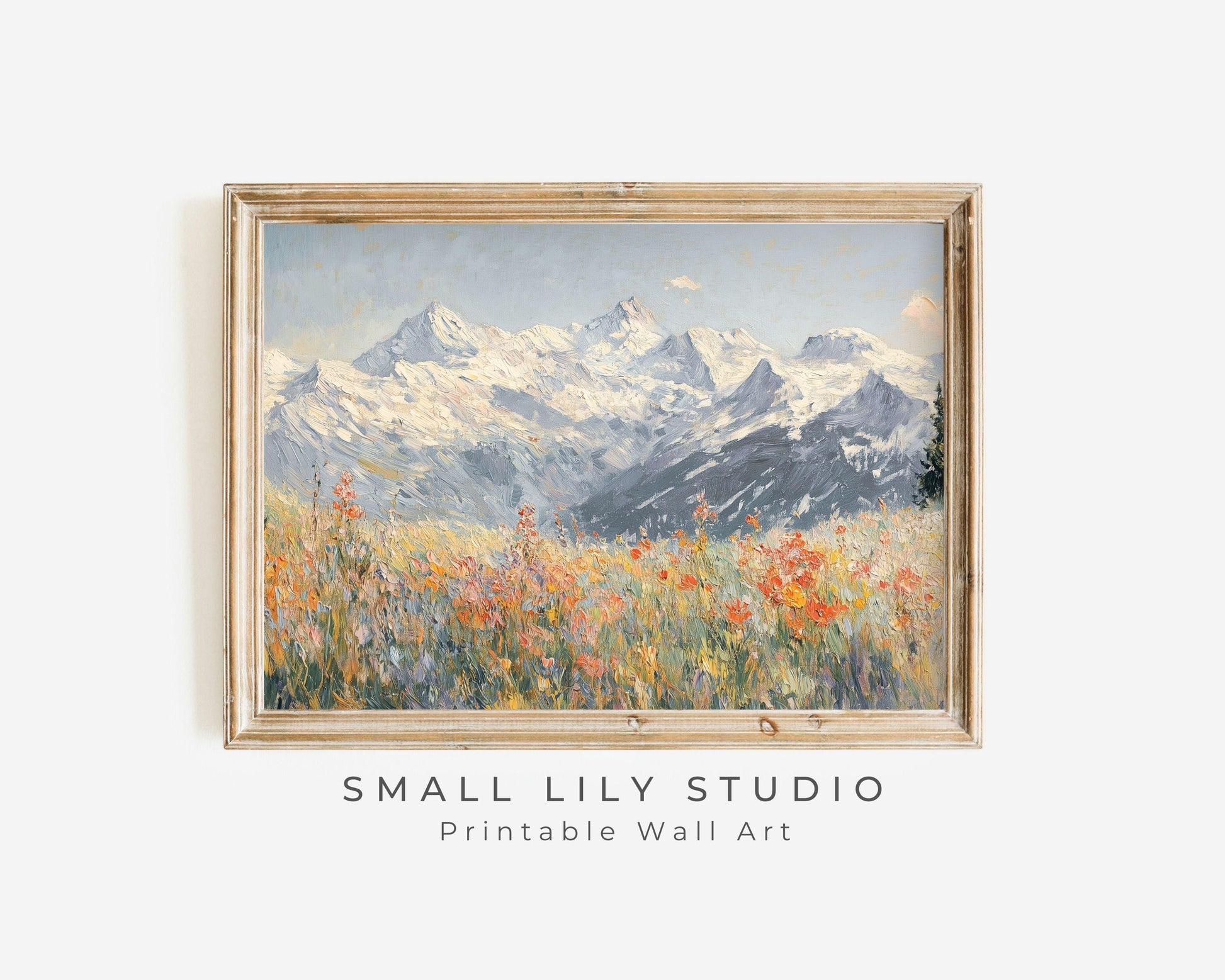 Alps and Wildflowers Printable Wall Art